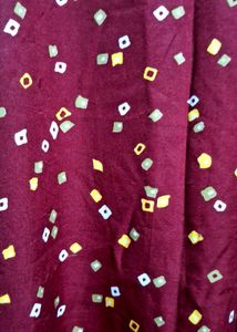Maroon Kurta with White Print