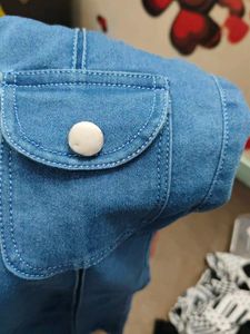 Blue Denim Cargo Pants for Girls