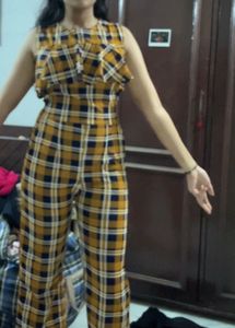 Stylish Plaid Jumpsuit