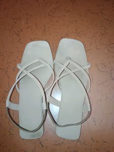 Stylish Beige Strappy Flat Sandals