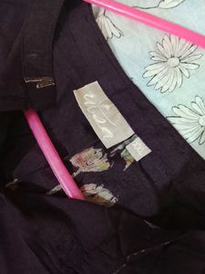 Purple Floral Print Kurta