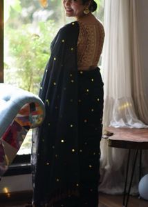 Suta Original black sequin saree