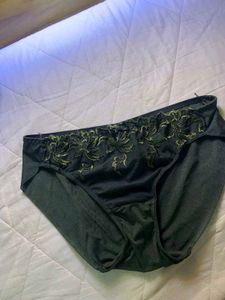 Women's Dark Grey Floral Briefs