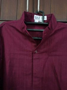 Men's Maroon Kurta
