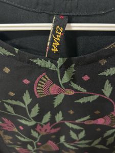 Black Embroidered Kurta