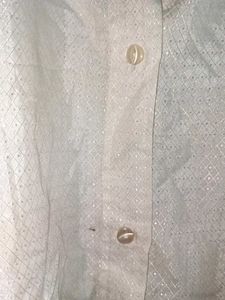 Oversized Partywear Formal Shirt White