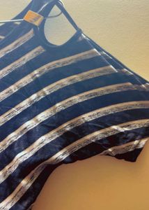 Striped Cold Shoulder Top