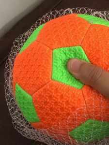 Bright Orange &amp; Green Soccer Ball