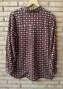 Stylish Geometric Print Blouse