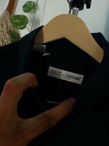 dolce and gabbanaClassic Black Button-Up Shirt