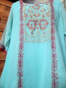 Very Beautiful Colour Embroidery Kurti