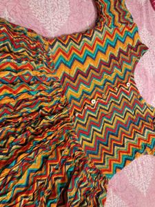 Vibrant Zigzag Print Sharara
