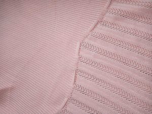 Cute Pink Lace Trim Knit Top