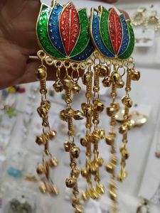 Lotus Jhumka Earrings