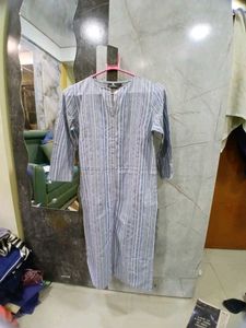 Striped Kurta - Classic Greye &amp; White