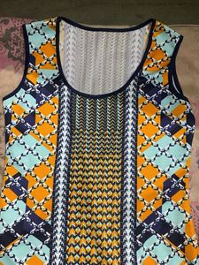 Colorful Sleeveless Sheath Dress