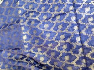 Blue-Purple Siko Saree Jaal Weave
