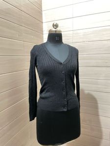 Pintresty korean black glitter &amp; shinning cardigan