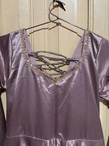 Silk Anarkali kurta with Dupatta and pant
