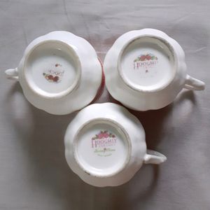 COMBO 3 Sets Glass Cup Bone China Tea Cup Coffee Cup 90s Vintage Tea Cup Set West Bengal Chai Cup Kitchen &amp; Dining Items Ceramic White Cup With Beautiful Design Indian Design Stylish Aesthetic Cup Set