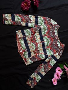 Quilted Paisley Print Jacket