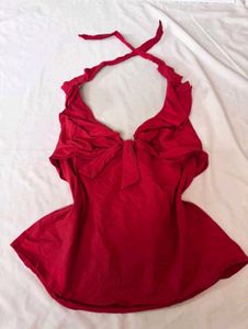 Red Halter Neck