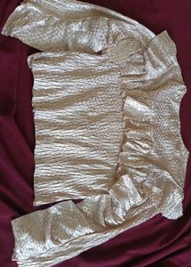 Sparkly Peplum Top with Ruffles