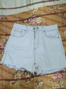 White Denim Shorts