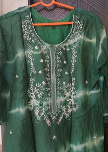 Tie Die Kurti With Dupatta