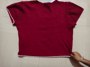 Ribbed Button-Up Cropped Top
