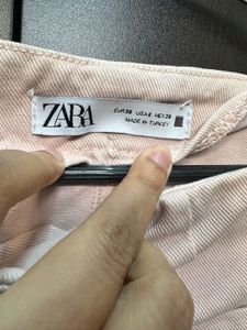 Zara Wide-Leg Pink Trousers