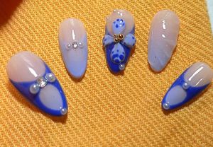 Blue Orchid Press On Nails