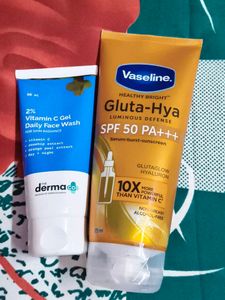 pilgrim face wash and Vaseline sunscreen combo