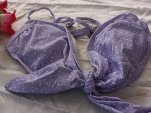 🎀BUY '1' GET '1' FREE Lilac Polka Dot Bikini Top
