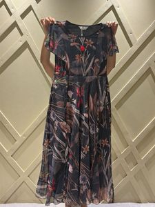 Elegant Floral Print Midi Dress