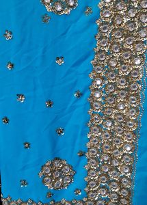 Beautiful Blue Embellished Saree with blouse