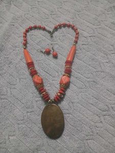 Boho Statement Necklace &amp; Earrings Set