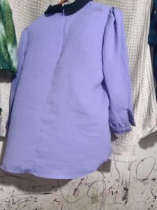 Cute Cat Print Lilac Top