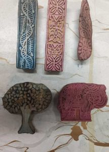 Carved Wooden Stamps for Crafts