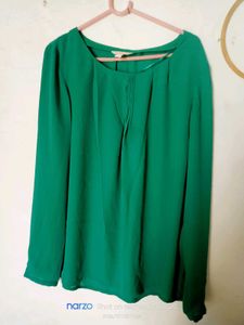 Emerald Green Long Sleeve Blouse