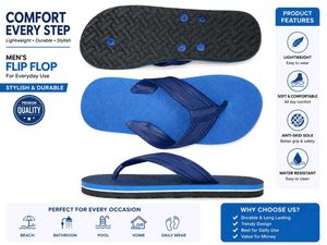 Men's Blue Flip Flops