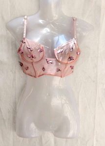 22286. Sheer Butterfly Crop Top