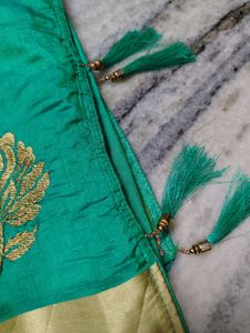 elegant sea green saree