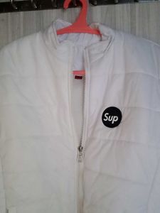 Stylish White Puffer Jacket