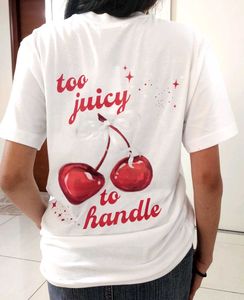 Too Juicy to Handle Cherry Print T-Shirt 🍒