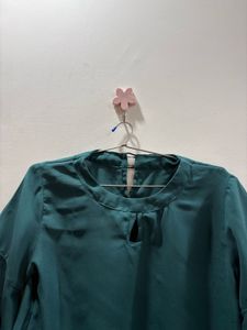 Title: Stylish Teal Green Flared Sleeve