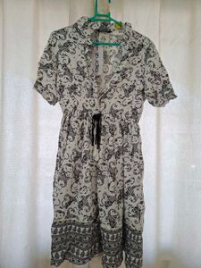 Stylish Black & White Print Dress
