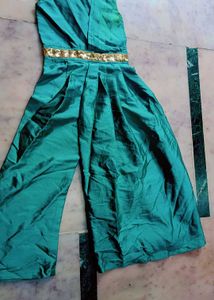 Green Dress with Gold Belt