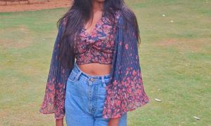 Floral Print Bishop Sleeve Crop Top💙