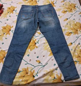 Blue Washed Denim Jeans